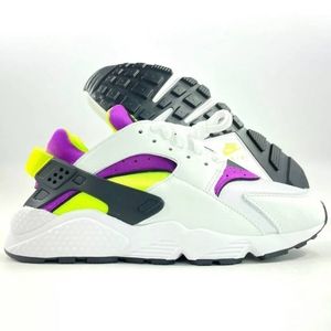 Nike Air Huarache “Magenta” White Neon Yellow (DD1068-104) Mens Size 11.5